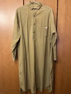 DANTON ベージュ 長袖シャツワンピース 36