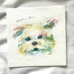 犬 手描き原画アクリル 原画アート インテリア キャンバスアート