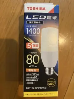 新品未開封　TOSHIBA LED電球 LDT1L-GS/80W/2