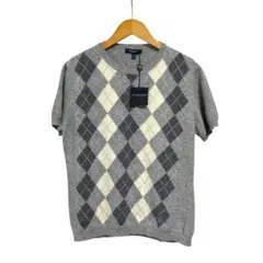 ※I 未使用 Burberry London ニットセーター グレー アーガイル