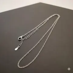 シルバー925 ネックレス チェーン 極細 40cm + アジャスター5cm