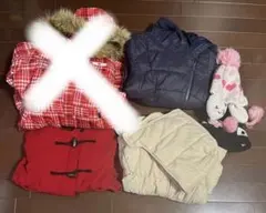 女の子 秋 冬 アウター 帽子120cm 5点まとめ売り