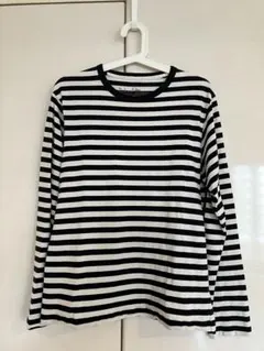 無印　ボーダー 長袖Tシャツ　M