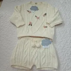 オフホワイト ニットセット 90cm