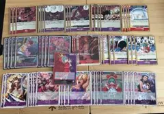 赤紫シュガー　構築済みデッキ　56枚　ワンピース　ドフラミンゴ　デッキパーツ