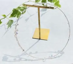 No.22クリアネックレス ビーズチョーカー オーロラネックレス