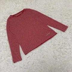 mont-bell モンベル　長袖Tシャツ　ロンT ボーダーTシャツ　赤　M