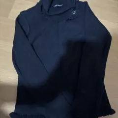 BBE 黒 長袖カットソー フリル付き