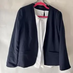 13号スーツ3点セット、ネイビー ウエストゴム入り。