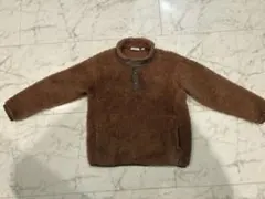 UNIQLO ブラウン フリースジャケット ハーフジップ