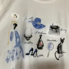 またお値下げ❣️新品未使用❣️ファッションイラストTシャツ ホワイト