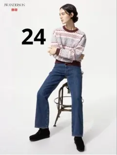 【新品タグ付】UNIQLO ストレートジーンズJW ANDERSON 24㌅
