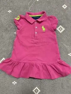 ラルフローレン　半袖　ワンピース　ピンク　黄緑　匿名配送