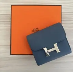 レア　HERMES コンスタンス コンパクト ウォレット　バイカラーのサムネイル