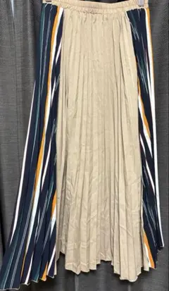 レディース　プリーツスカート　ゴム