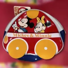 【レトロ】Disney ミッキーマウス＆ミニーマウス クルマ型リュック（子供用）