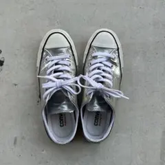 CONVERSE チャックテイラー　メタリックシルバー　23.5 コンバース