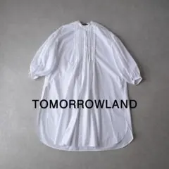 ミナペルホネン　タンバリン　ボリューム袖　ブラウス　オフ白　ローン　ハンドメイド ミナペルホネン タンバリン 前あきブラウス ジャケット 白 ローン
