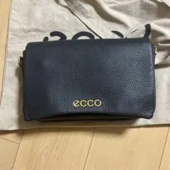 ECCO ショルダーバッグ 黒 レザーのサムネイル