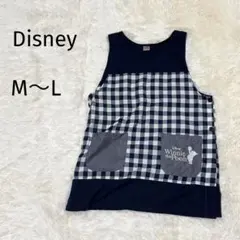 Disney 【M〜L】くまのプーさん　エプロン チェック　保育園　先生