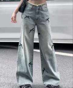 リボン付きデニム