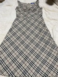 BURBERRY BLUE LABEL チェック柄 ノースリーブワンピース - メルカリ