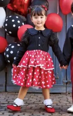 【新品】リトシー ディズニー ミニー なりきり ワンピース 90cm 長袖