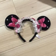 ディズニーカチューシャ フリル ピンクリボン バラ 廃盤 - メルカリ