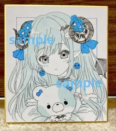 d*3様 手描きイラスト　オリジナル　悪魔ちゃん2 アナログイラスト　色紙