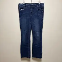 シルバージーンズ デニムパンツ シングル ストレート 無地 LL 青 綿のサムネイル