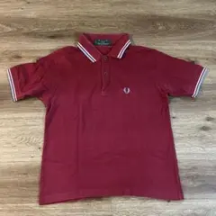 FRED PERRY ポロシャツ 38インチ 赤 ワインレッド