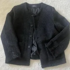 fekete ノーカラージャケット