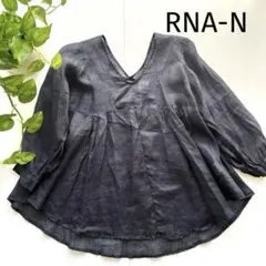 RNA-N 麻100%7部袖　紺色のサムネイル