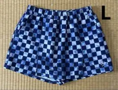 ダンロップ　テニス　ショートパンツ　青系　L