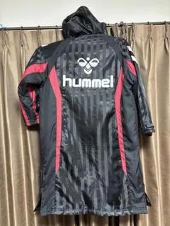 hummel ベンチコート Lサイズ ブラック/レッド