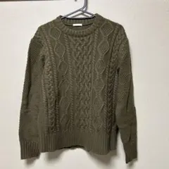 GU ケーブル編みニット Sサイズ オリーブ