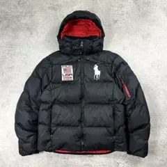 【美品】ポロラルフローレン【希少】ダウンジャケット USA ビッグポニー刺繍 M
