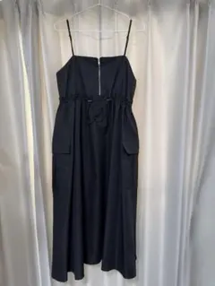 merry jenny 風 キャミワンピース フリル ブラック ジッパー付き