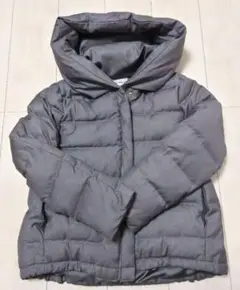 【美品】ビームス　フード付きダウンジャケット　グレー　36　Sサイズ