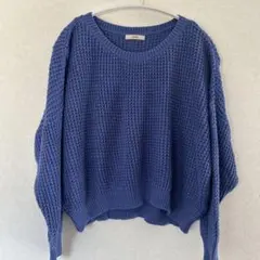 レディース　mystic ニット　セーター　長袖トップス F ブルー