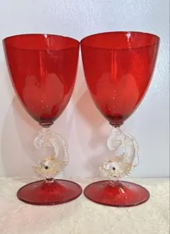 LAGUNA MURANO GLASS ワイングラス ペアセット　第１級の品質 LAGUNA MURANO GLASS ワイングラス ペアセット 第1級の品質 - メルカリ