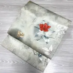 ま*こ様 O-474 名古屋帯 名古屋仕立て 刺繍 九寸 正絹 着物