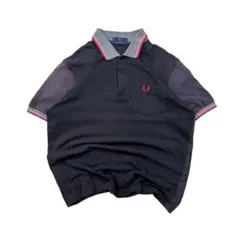 美品】フレッドペリー ポロシャツ L 2WAY カラーネップ チャコール 