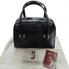 JRA認定 クロコダイル ハンドバッグ ショッキングピンク YAMAGUCHI