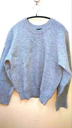 KBF＋アーバンリサーチ ニット セーター 長袖 アンゴラ混 ウール混グレーＭ