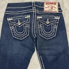 TRUE RELIGION SUPER T スキニーデニム 25 極太ステッチ