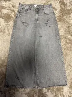 H&M ワイドデニム ライトデニムグレー