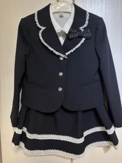 ELLE EN NOIRフォーマル ネイビー レース付きセット　130cm