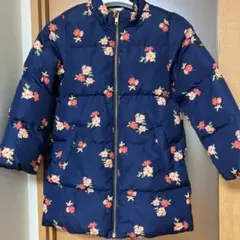 branshes ダウンコート 130 ネイビー花柄