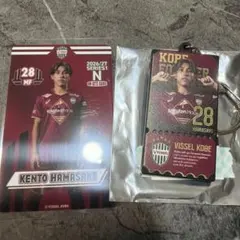 ヴィッセル神戸 濱口　チケット風ラバーキーホルダー